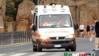 Ambulanza ARES 118 Roma in emergenza 2x  Italian ambulance responding [upl. by Anattar211]