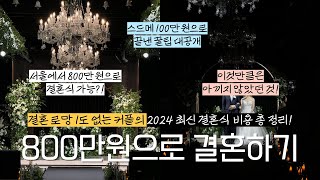 결혼식 로망 1도 없는 커플은 결혼식에 얼마 썼을까 알뜰하게 결혼하기 총 결산 💍 후회 없었던 소비 서울 웨딩홀 스드메 절약 꿀팁 [upl. by Ellwood]