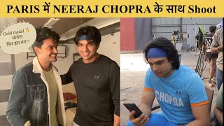 Shoot with Neeraj chopra in paris  neeraj chopra olympics 2024 [upl. by Mairem]