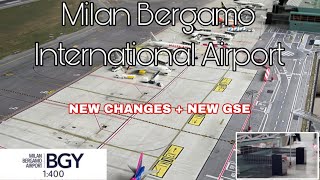 Milan Bergamo Airport Update 10 Airport Changes  New GSE [upl. by Ayikur]