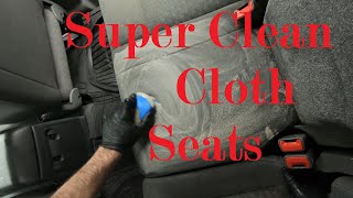 Shampooing Stained Cloth Seats with Simple Tools [upl. by Wymore259]