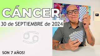 CÁNCER  Horóscopo de hoy 30 de Septiembre 2024 [upl. by Aryahay]