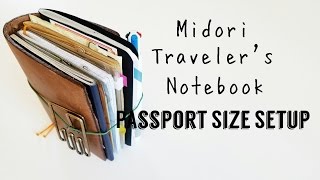 Midori Travelers Notebook Passport Setup amp Inserts Part 1 [upl. by Anastassia32]