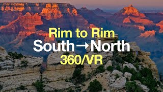 Rim to Rim Grand Canyon Hike  South South Kaibab to North Rim  360° VR Video [upl. by Lled]