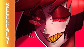 Alastor  Hazbin Hotel Speedpaint [upl. by Submuloc]