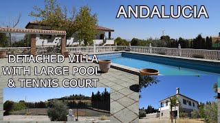 SPANISH PROPERTY FOR SALE with PRIVATE pool and TENNIS court  ANDALUCIA [upl. by Lerret]