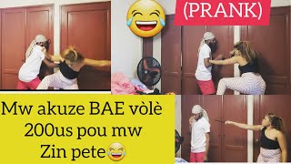 PRANK gro zin peye pou lajan mw avèk Bae😂 bamm 200 dolam 😂😂😂😂 [upl. by Pembrook]