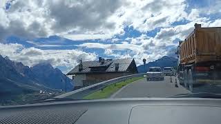 Cortina X Rd to Falzarego pass IVAntelao Veneto Italy 180924 cortina dolomites dolomiti [upl. by Opportina]