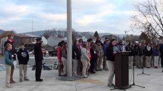 Veterans Day Program Flag Raising Tamaqua High School Tamaqua 11112014 [upl. by Virnelli]