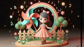 quotPinwheel 2  Fun Cartoon Nursery Kids Music Songquot with lyrics [upl. by Asena913]