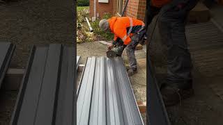 Colourbond Sheets Precutting fencing diy fencingwork colorbond steel rzfencing [upl. by Nelav]