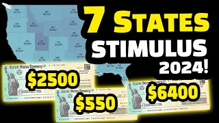 Secret Stimulus CHECKS 2024 7 States Getting PAID Get Yours [upl. by Maguire]