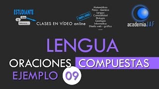 Ejemplo 09 practicar sintaxis análisis sintáctico de oraciones compuestas  Lengua española [upl. by Arok]