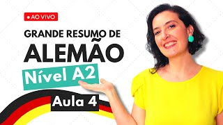 GRANDE RESUMO DE ALEMÃO PARA INICIANTES A2 com material  Aula 4 [upl. by Lramaj]