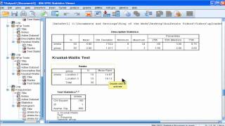 KruskalWallis  SPSS part 5 [upl. by Wellington270]