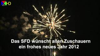 Feuerwerk  Neujahr 2012 in Dreieich  Happy New Year HD [upl. by Llenreb]