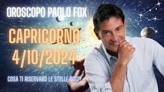 Capricorno ♑️ LOroscopo di Paolo Fox  4 Ottobre 2024  Felici anche senza amore… o quasi [upl. by Ury194]