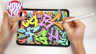 How To Draw Graffiti on IPad [upl. by Tai]