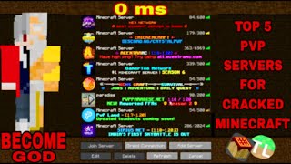 BECOME GOD NOW  TOP 5 PVP SERVER FOR MINECRAFT CRACKED VERSIONS  OMS1MS2MS IN LOWEND PC [upl. by Eiramalegna219]