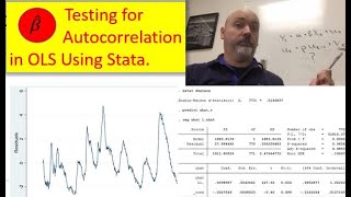 Stata Tutorial Testing for Autocorrelation Pt 1 [upl. by Aihtibat]