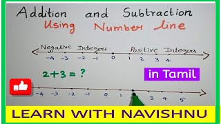 Addition and Subtraction of Integers using Number Line in TamilBeginners Maths Learn With Navishnu [upl. by Giff]