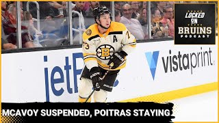 Charlie McAvoy suspended Matthew Poitras staying Atlantic Power Rankings [upl. by Mikahs]