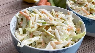 Coleslaw Salata Tarifi  Evde Coleslaw Salata Nasıl Yapılır  En Kolay Coleslaw Salata Tarifi [upl. by Sobmalarah]