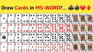 Draw solitaire cards in MSWORD solitaire cardsgame msword [upl. by Aslehc165]