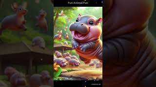 รู้หรือไม่ ทำไมฮิปโปเด้งดึ๋ง fun animals cute [upl. by Arries]