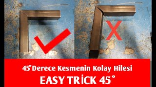 45 Derece Profil Kesmenin Kolay Hilesi EASY TRİCK Cut [upl. by Vinia]