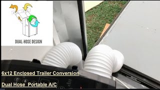 6x12 Enclosed Trailer Conversion Dual Hose Portable AC [upl. by Pinette]