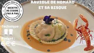 Raviole de homard bisque et huile verte Spécial repas de fêtes [upl. by Adnarrim]