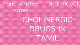 CHOLINERGIC DRUGS IN TAMILCLASSIFICATIONMECHANISM OF ACTIONADVERSE EFFECTS AND USES PHARMACOLOGY [upl. by Westfall146]