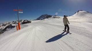 Val Thorens Niverolle blue to Rhodos red to Portette lift [upl. by Ahsienat850]