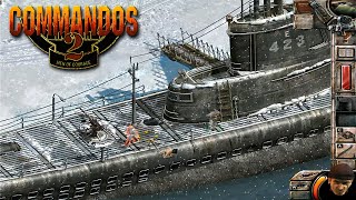 COMMANDOS 2 Men of Courage  White Death  full gameplay walkthrough with commentary HD [upl. by Suirada]