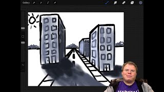 Drawing a Cityscape in One Point Perspective  Grade 5 Episode 07 [upl. by Eyk]