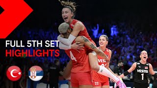 EuroVolley Womens Final Full 5th Set Turkiye vs Serbia [upl. by Zohar]