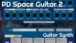 PD Space Guitar Synthesizer 2 by PD Guitar Effects No Talking [upl. by Yecac320]