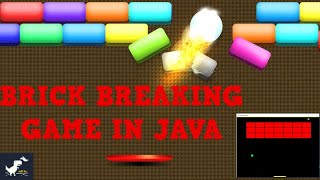 Java GUI Block Game  Brick  Block Breaking Game   Java Swing  Javax  Coding Rail [upl. by Sabas]