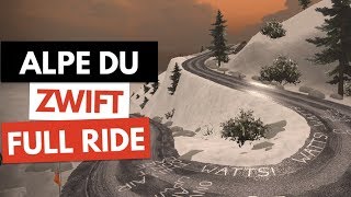 Zwift Ride Preview Alpe Du Zwift Full Ride Preview in HD [upl. by Danell]