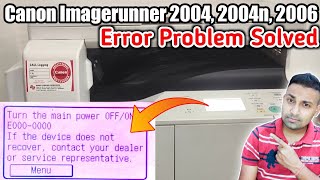 Canon Printer Error Clear Easy Process  Turn the Main Power OffOn E0000000 Error Canon Printer ⚡ [upl. by Zoarah587]