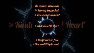 The 4 Pillars of a True Man Money Knowledge Kindness and Responsibility shorts facts comedy [upl. by Noitsirhc758]