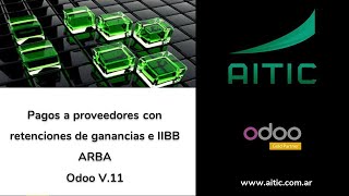 15  Pago de factura de proveedor con retenciones de ganancias y de IIBB ARBA en Odoo Enterprise 11 [upl. by Juta]