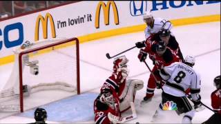 Brodeur stacks pads on Doughty LA Kings vs New Jersey Devils Stanley Cup Game 1 53012 NHL Hockey [upl. by Omero541]