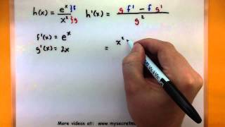 Calculus  The quotient rule for derivatives [upl. by Enimsaj]