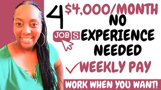 4 Easy Remote Jobs No Experience Hiring Immediately [upl. by Anabella840]