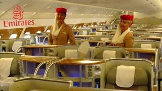 EMIRATES AIRBUS A380 Full Cabin Tour FIRST BUSINESS and ECONOMY Class  Bar Shower [upl. by Hamford]