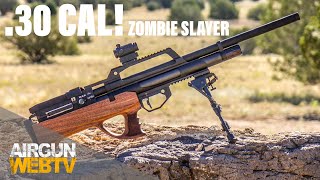 30 CAL Evanix Zombie Slayer  Testing the MAX Air for speed and accuracy with a RED DOT [upl. by Reagen971]