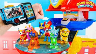 Vidéo éducative pour enfants avec les jouets de la Pat’ Patrouille — Les super chiots vs le robot [upl. by Teews]