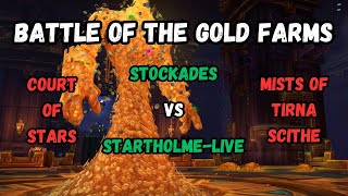 Battle of the Gold Farms Court of Stars VS Stockades VS Mists of Tirna Scithe VS StratholmeLive [upl. by Einwat]